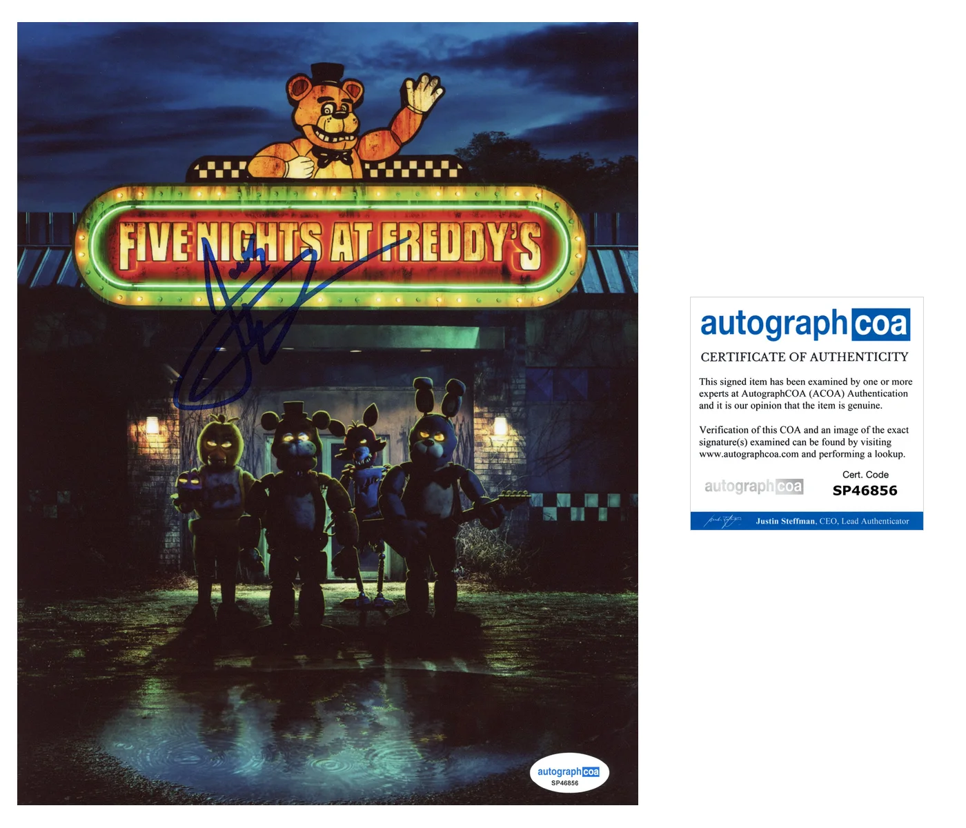 Josh Hutcherson FNAF Autographed Signed 8x10 Photo ACOA, изображение 2