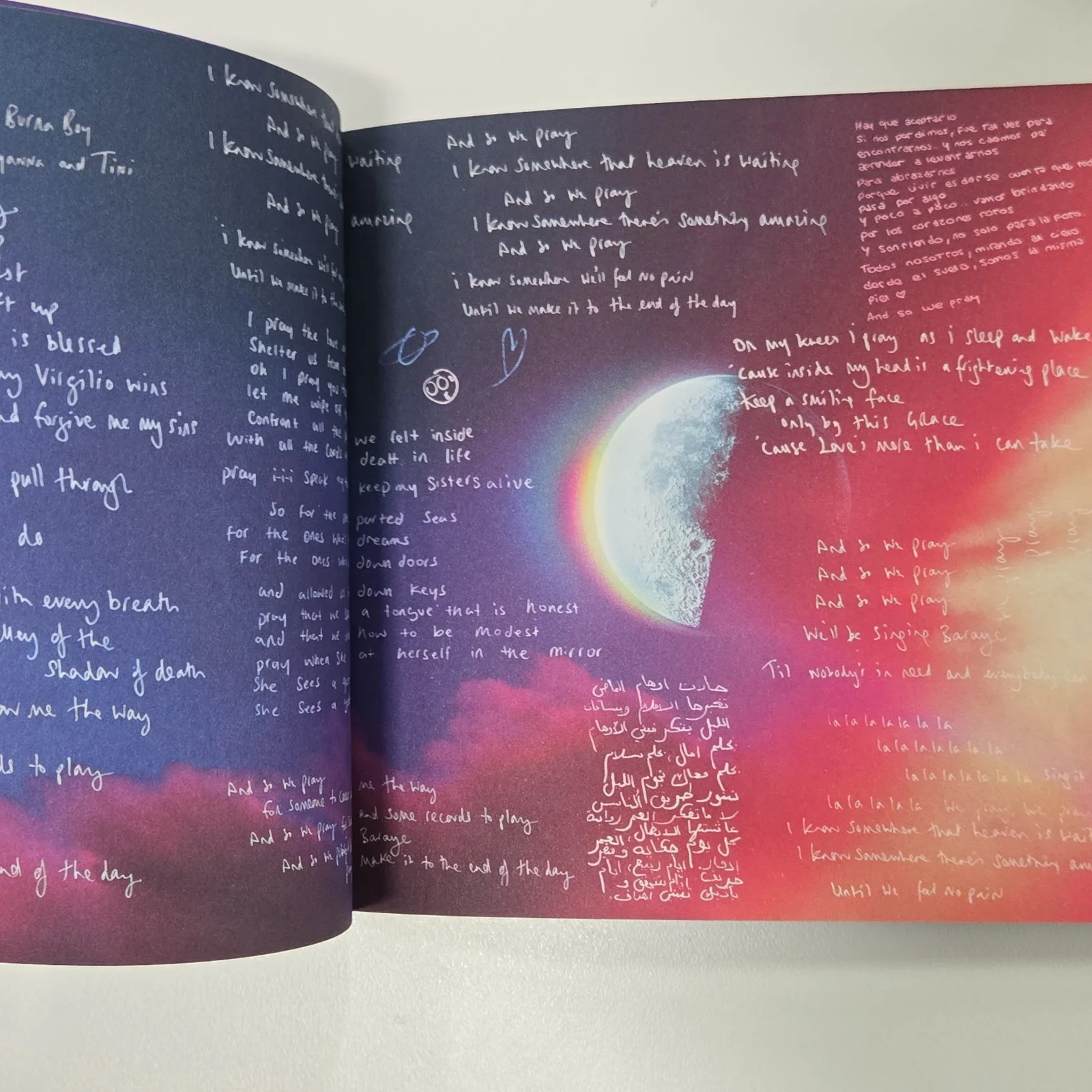 Coldplay Signed Autographed CD Insert “Moon Music” - 4 Signatures JSA COA, image 3