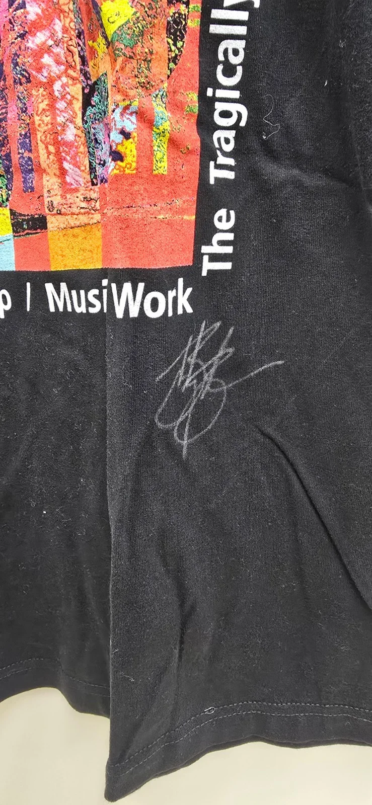 TRAGICALLY HIP. MUSIC @ WORK T-SHIRT. AUTOGRAPHED BY ENTIRE BAND, изображение 2