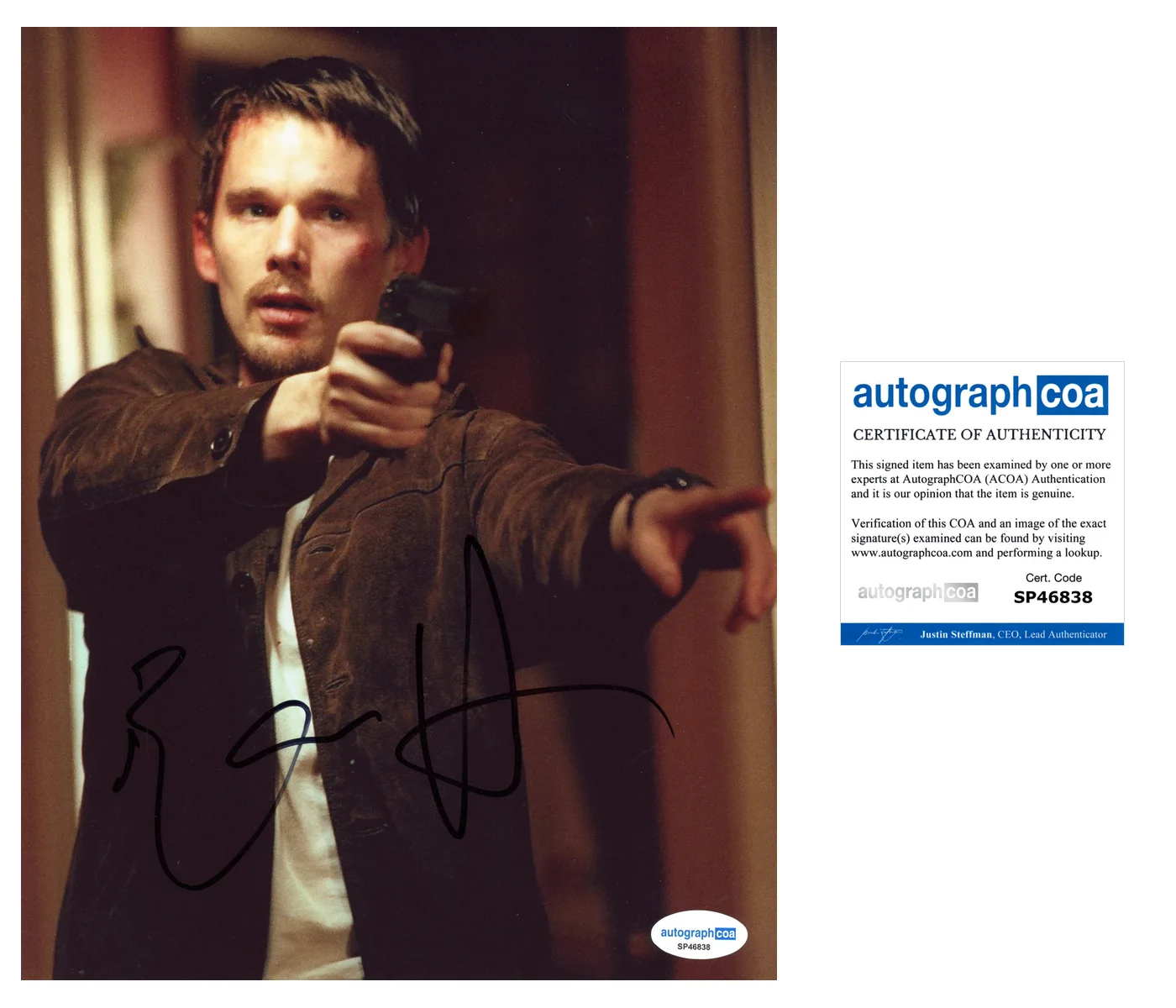 Ethan Hawke Training Day Autographed Signed 8x10 Photo ACOA, image 2