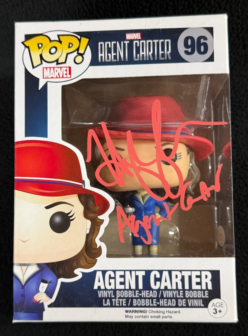 Hayley Atwell — Hayley Atwell Signed & Inscribed Agent Peggy Carter Pop Figure #96 JSA COA, image 2