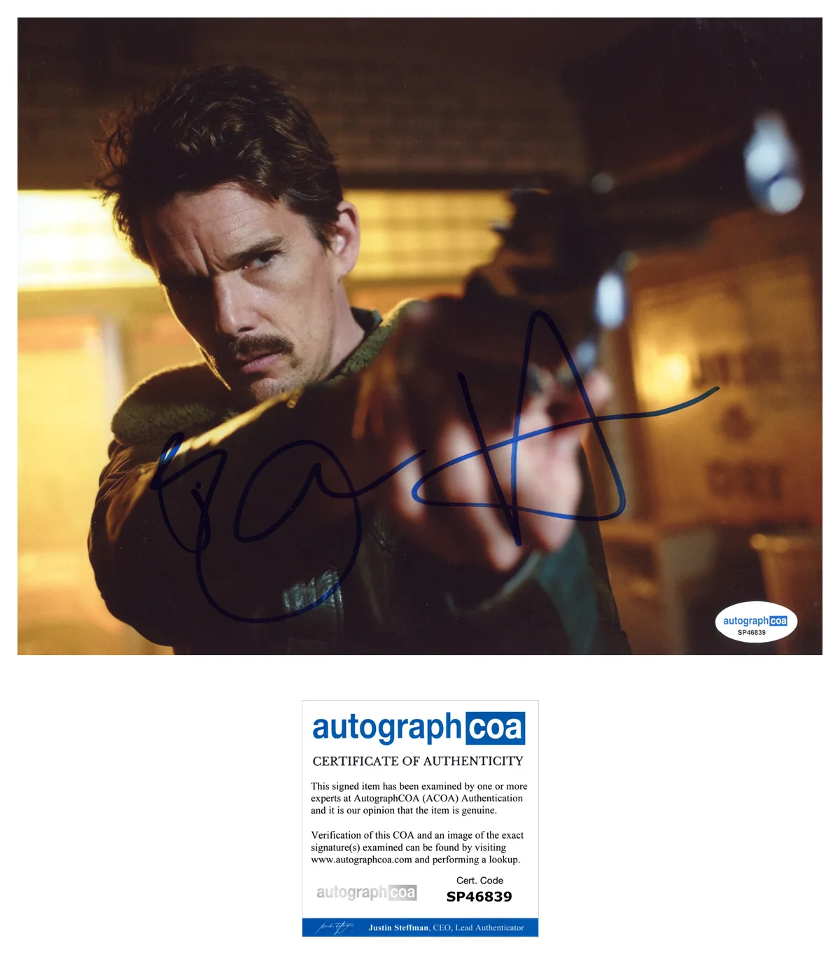 Ethan Hawke Training Day Autographed Signed 8x10 Photo ACOA, image 2
