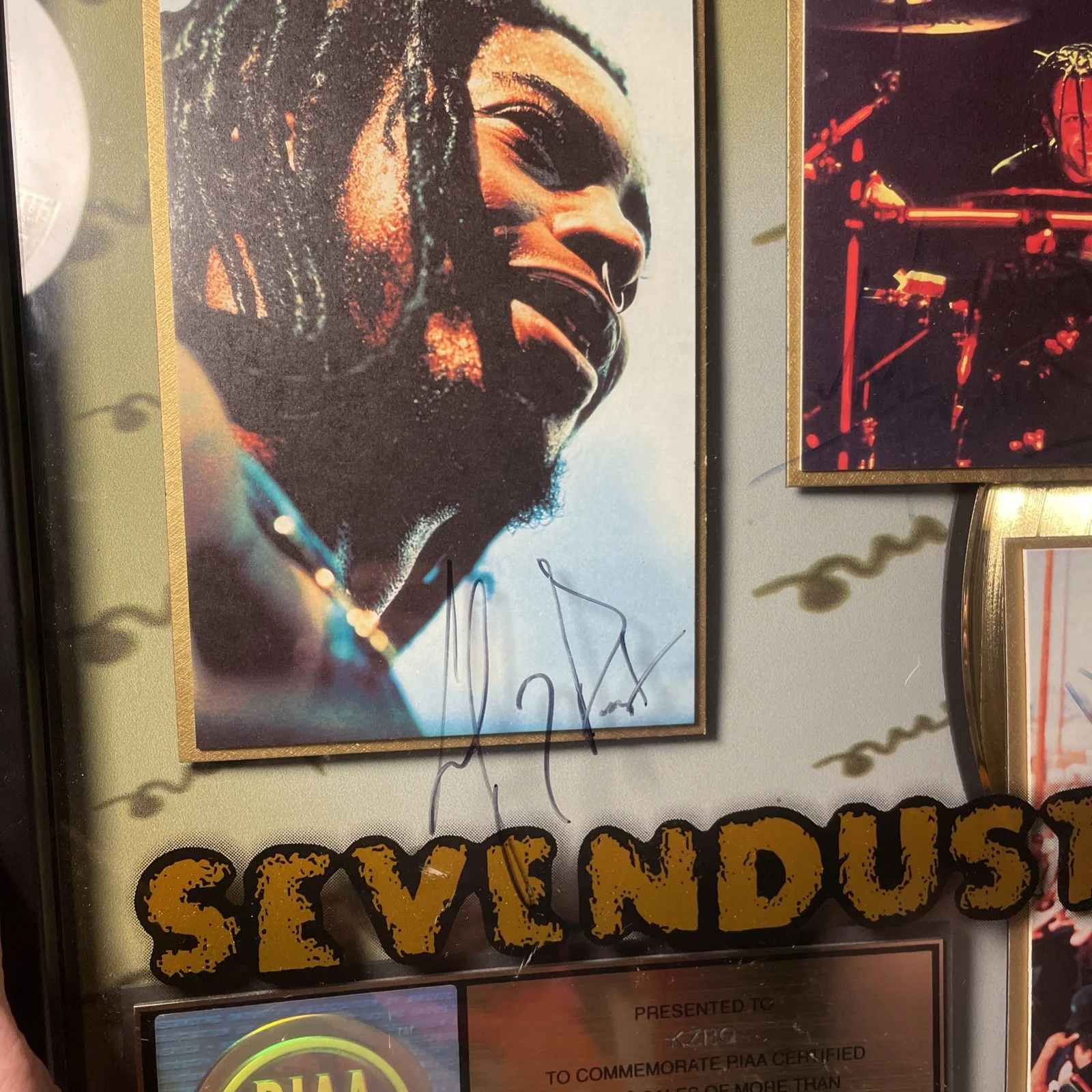 Sevendust RIAA Gold Record Award “Home” Signed Band Autographed 15.5 x 28 1/2 ", image 5
