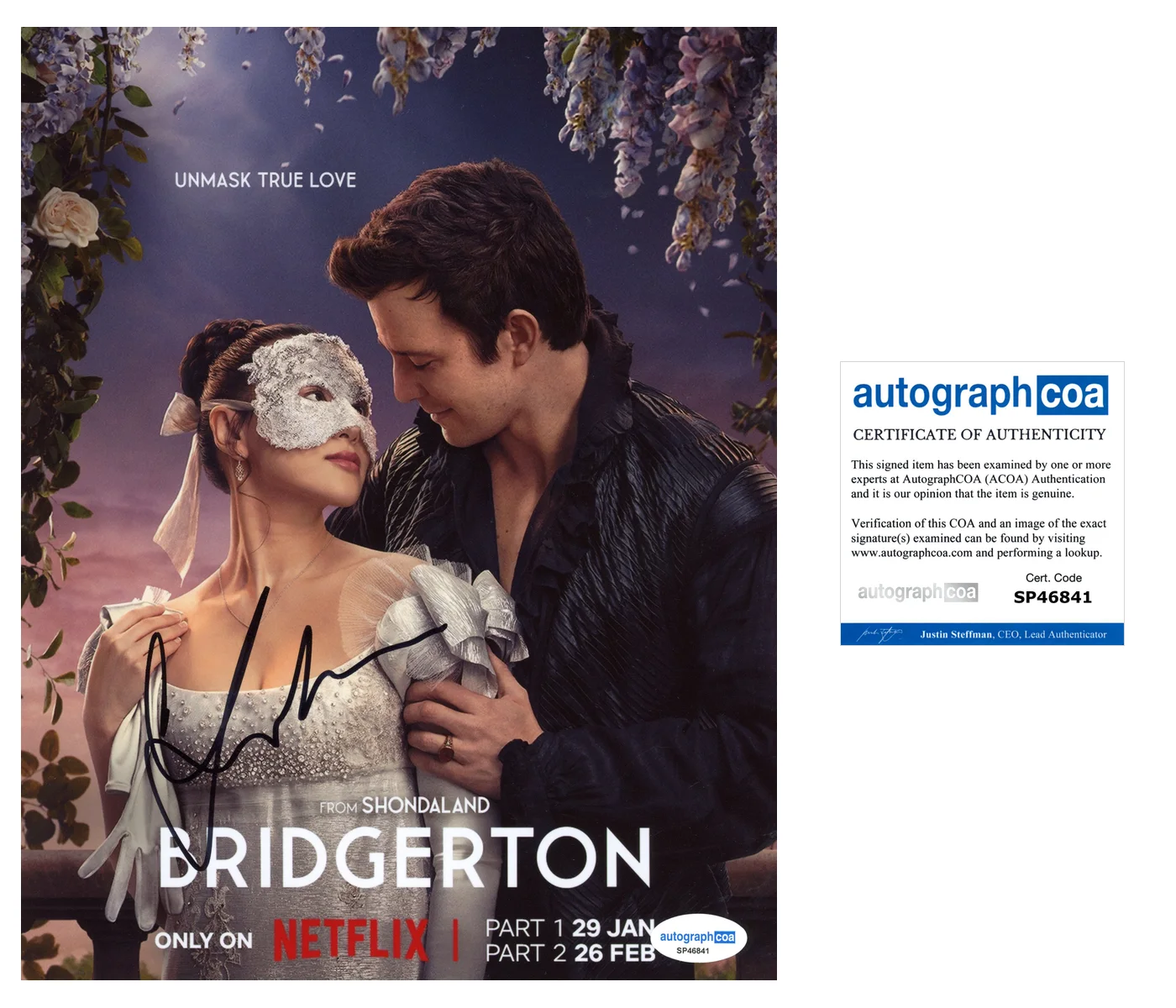 Yerin Ha Bridgerton Autographed Signed 8x10 Photo ACOA, изображение 2