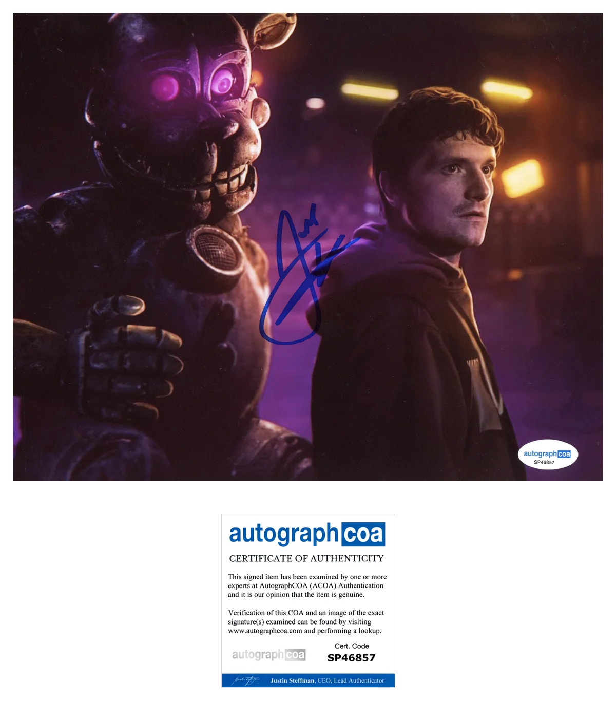 Josh Hutcherson FNAF Autographed Signed 8x10 Photo ACOA, изображение 2