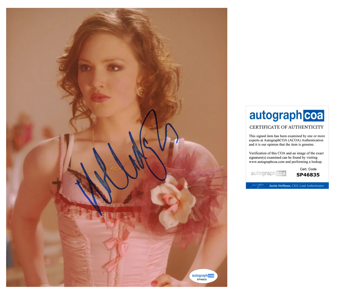 Holliday Grainger Sexy Autographed Signed 8x10 Photo ACOA, image 2