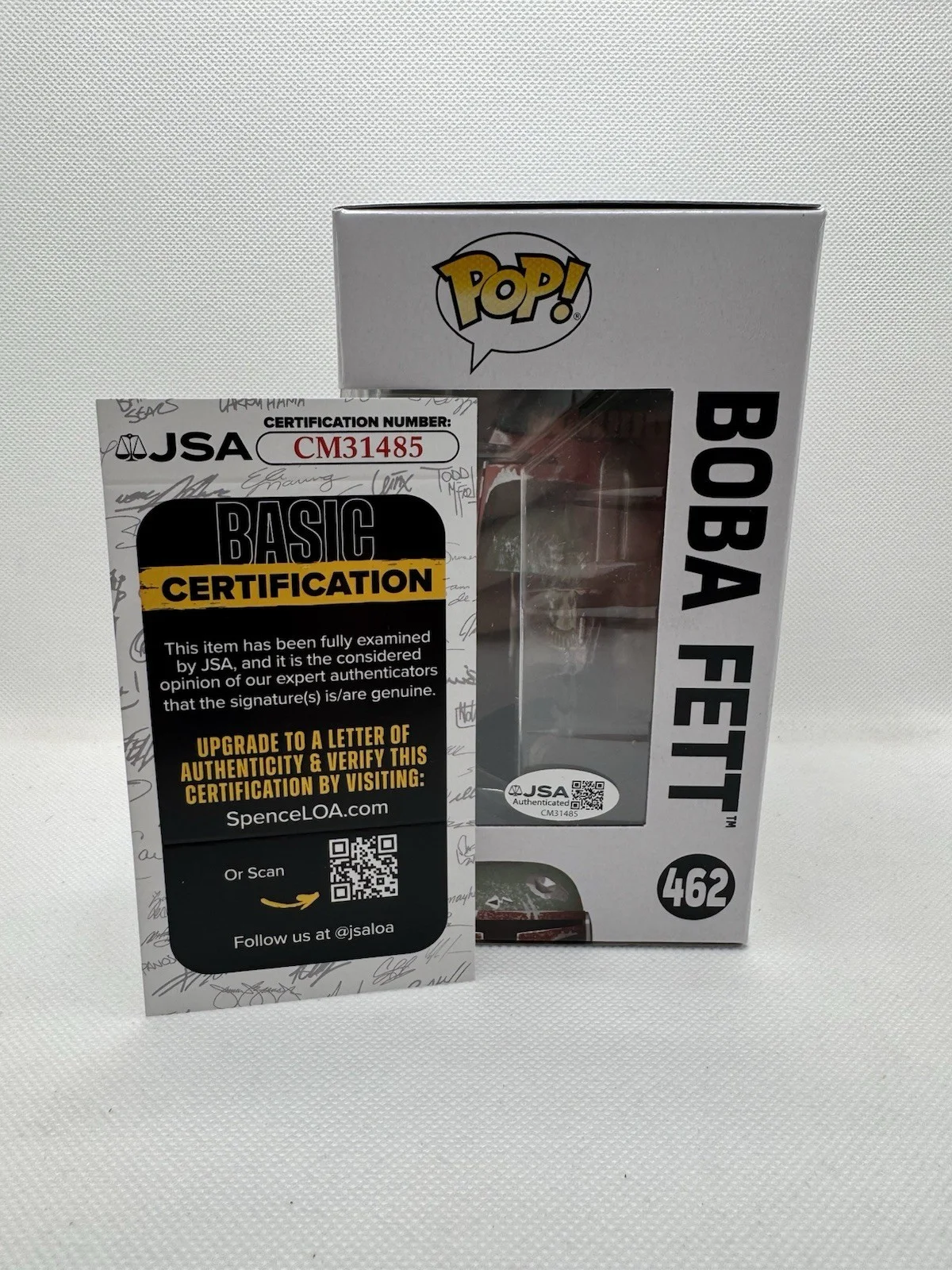 TEMUERA MORRISON SIGNED BOBA FETT FUNKO POP STAR WARS MANDALORIAN JSA AUTOGRAPH, изображение 3