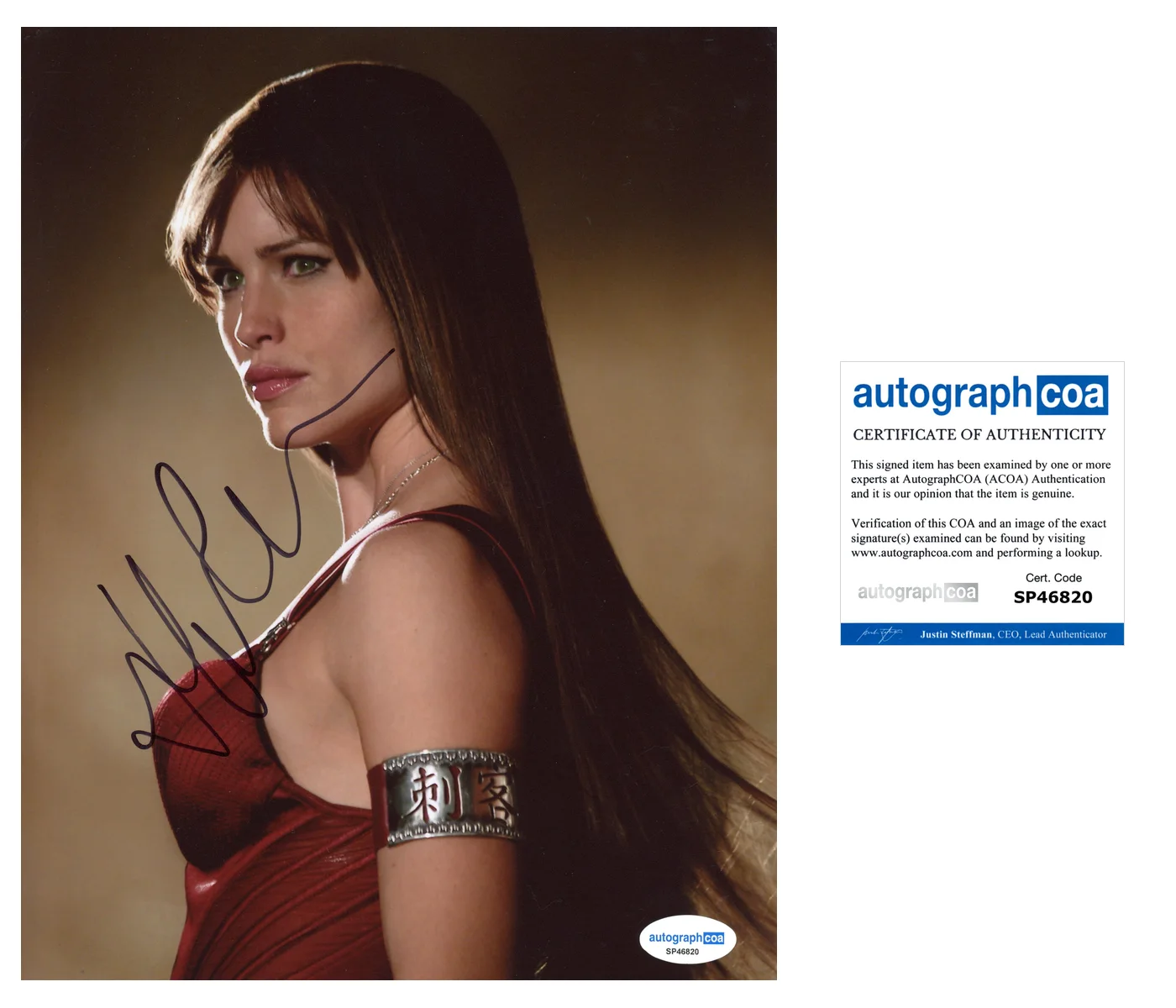 Jennifer Garner Elektra Autographed Signed 8x10 Photo ACOA, image 2