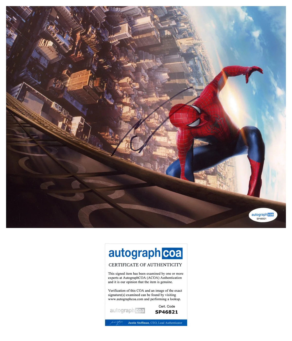 Andrew Garfield Spiderman Autographed Signed 8x10 Photo ACOA, изображение 2