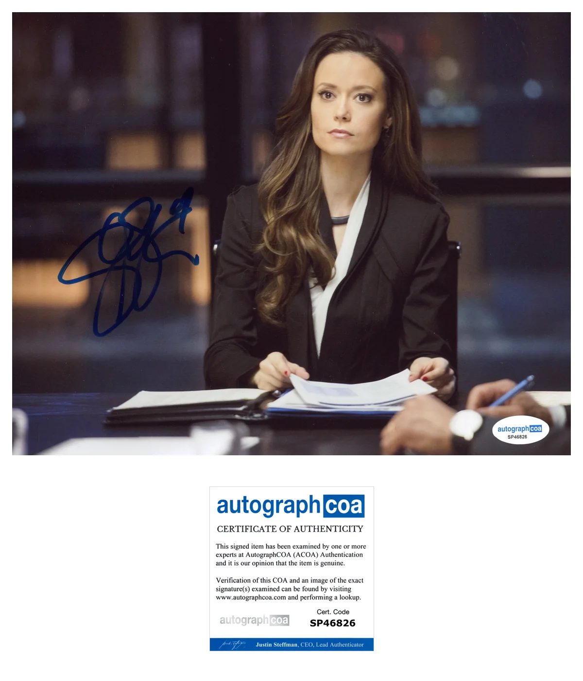 Summer Glau Arrow Autographed Signed 8x10 Photo ACOA, изображение 2