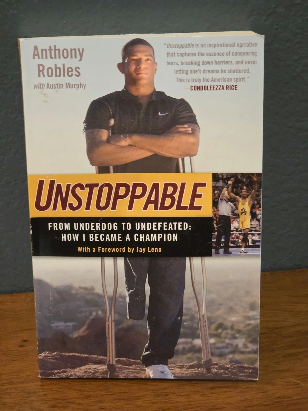 Signed Anthony Robles Unstoppable Autographed Book Wrestling Champion, image 2