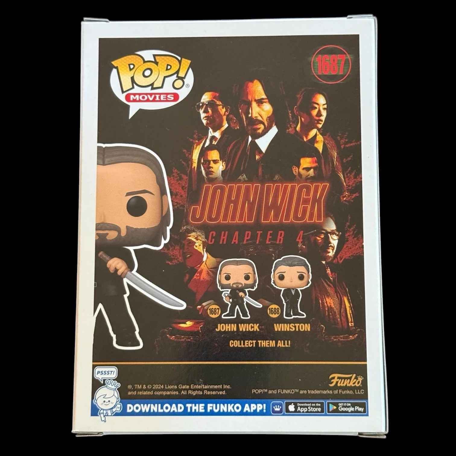 Keanu Reeves Signed John Wick Funko Pop #1687 PSA/DNA COA Autograph, изображение 3