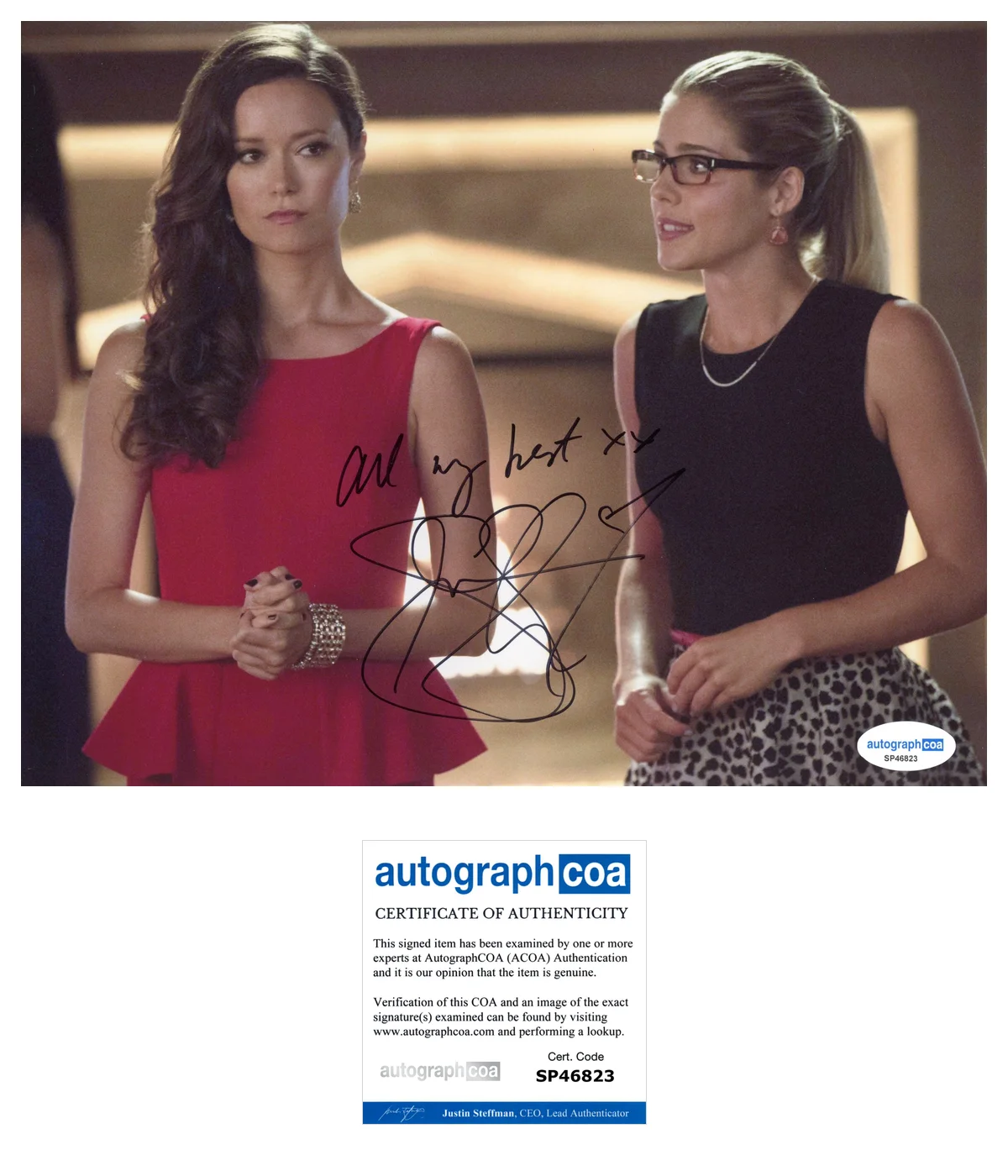 Summer Glau Arrow Autographed Signed 8x10 Photo ACOA, изображение 2