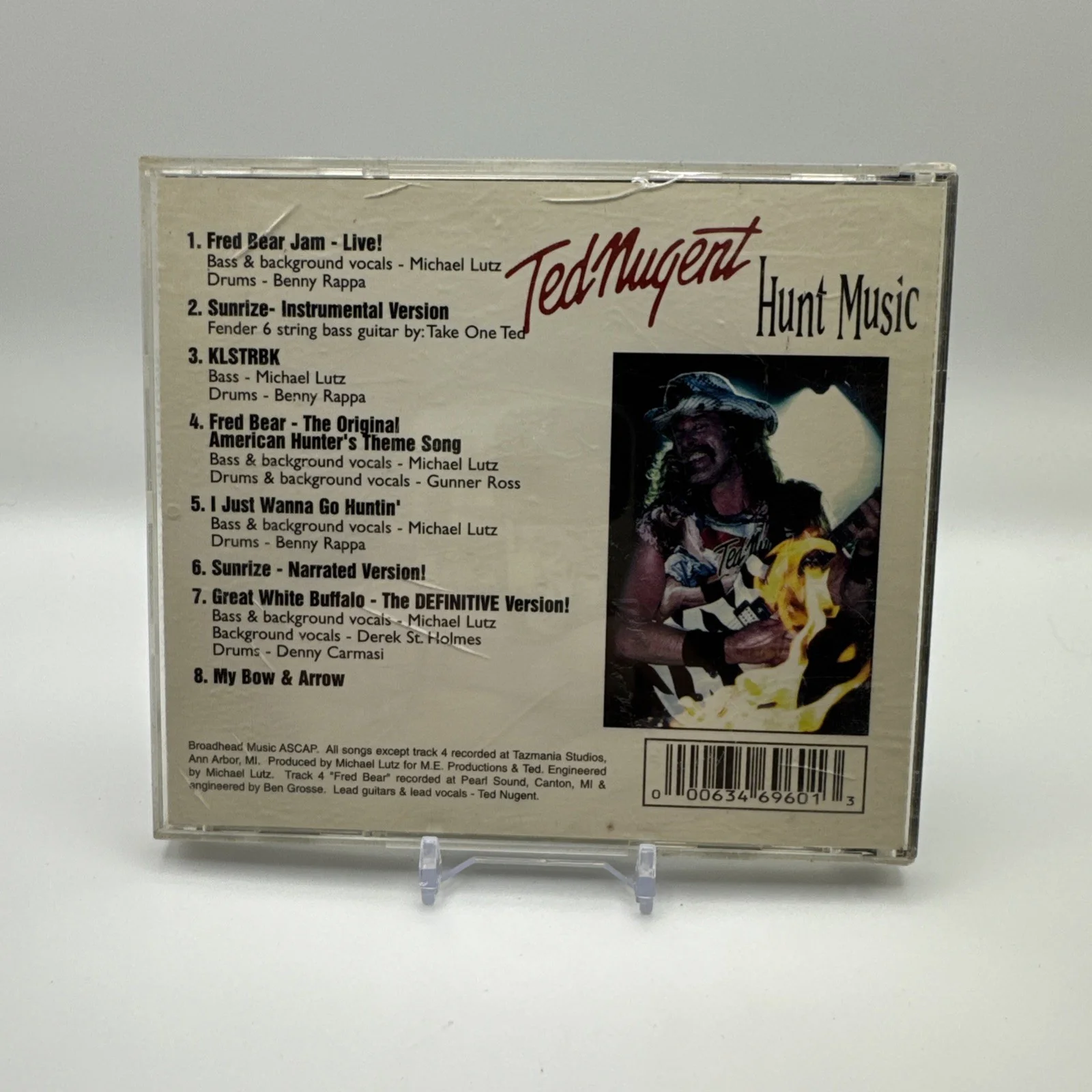Ted Nugent Signed “Hunt Music” CD Case – Autographed – No Disc / No COA, image 2