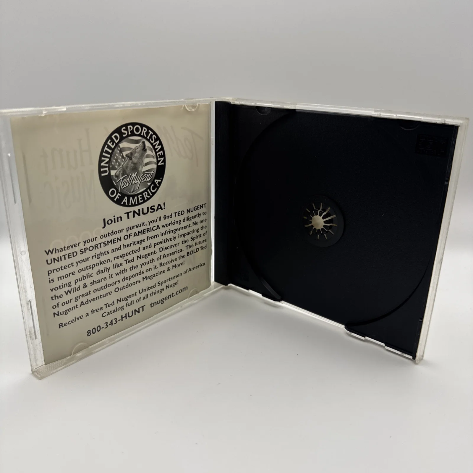 Ted Nugent Signed “Hunt Music” CD Case – Autographed – No Disc / No COA, image 3