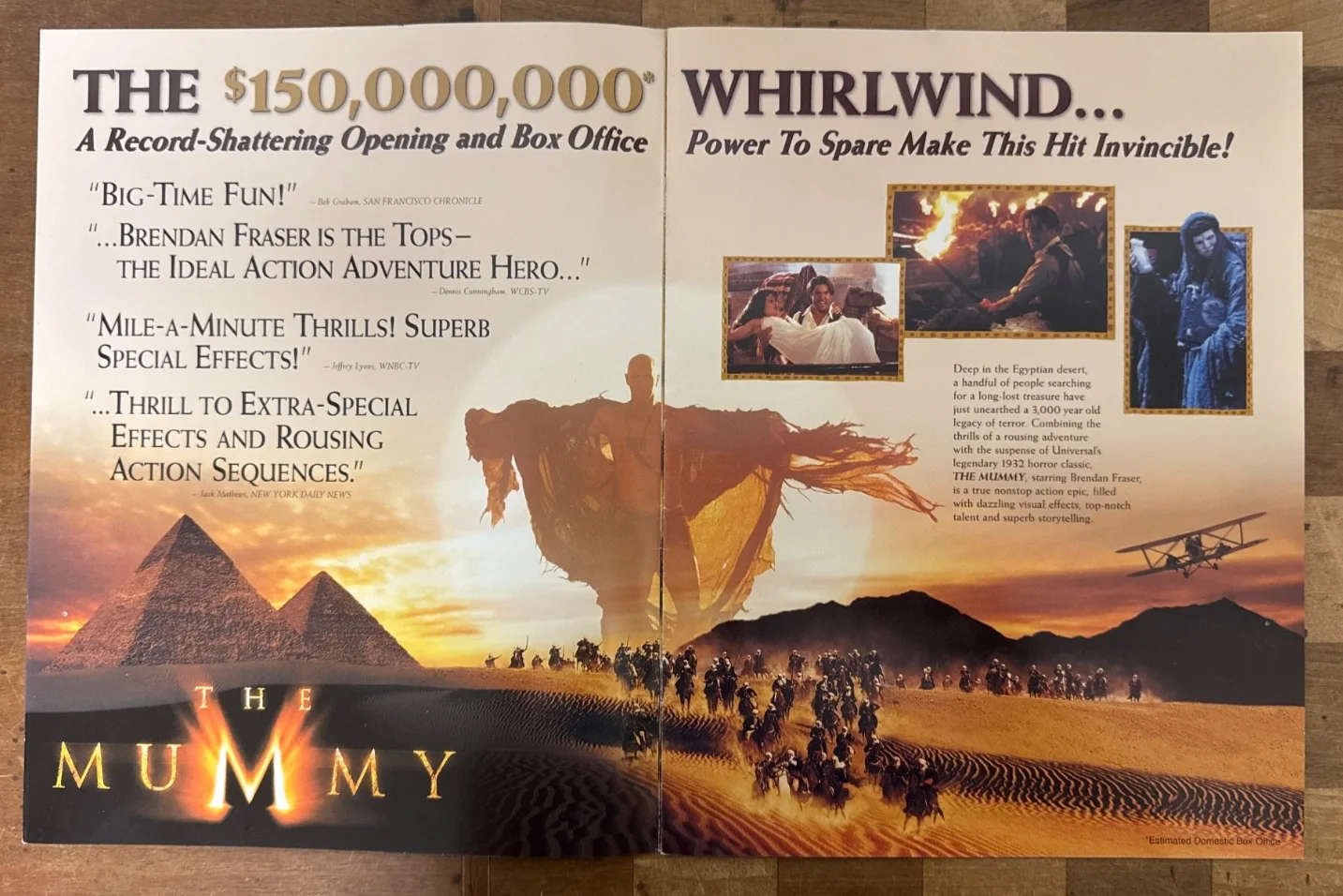 Arnold Vosloo — Arnold Vosloo The Mummy Signed Promotional Pamphlet, image 5