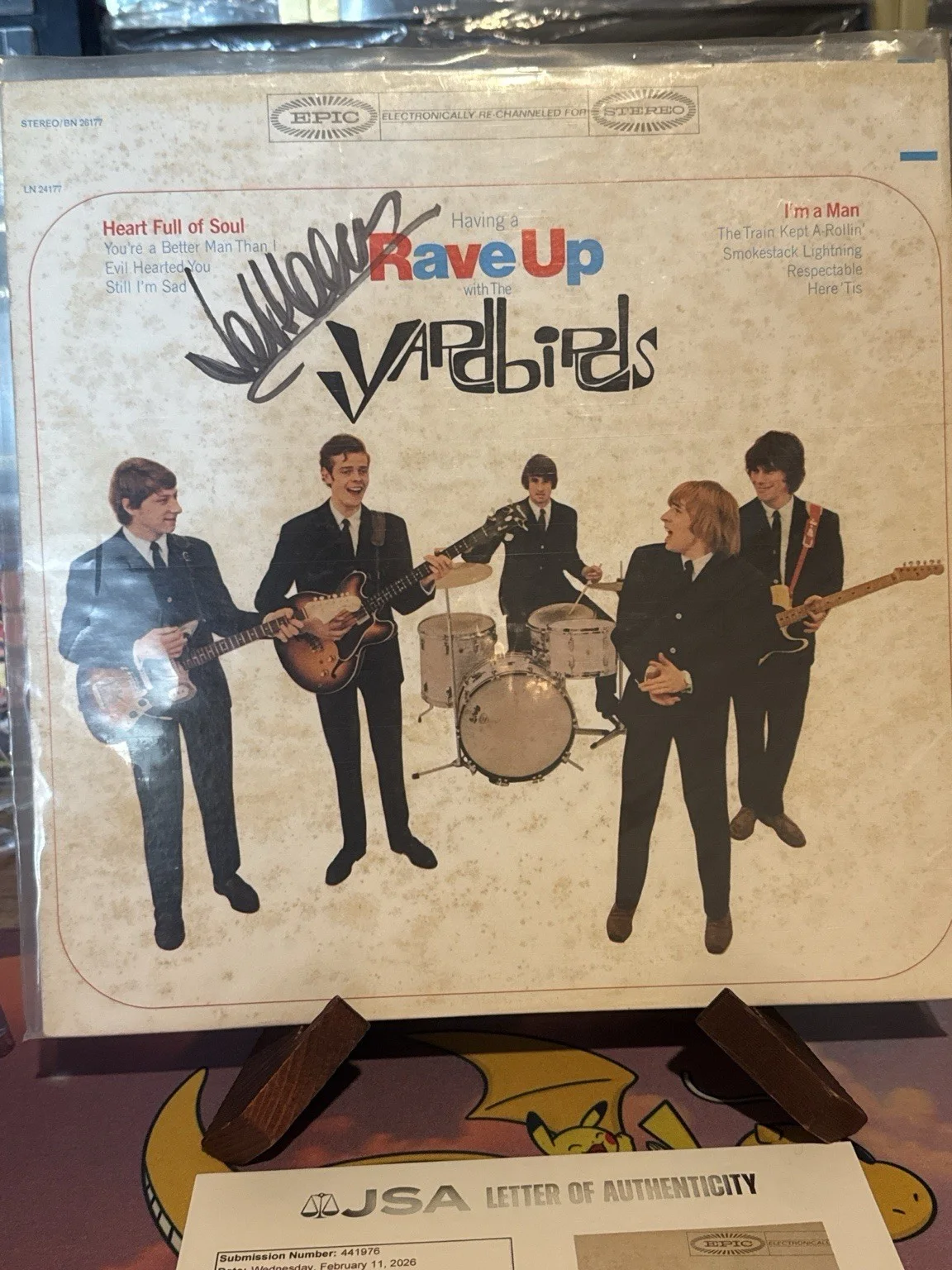 Jeff Beck Signed Yardbirds Having A Rave Up LP JSA LOA Legendary Autograph 🎸, изображение 2