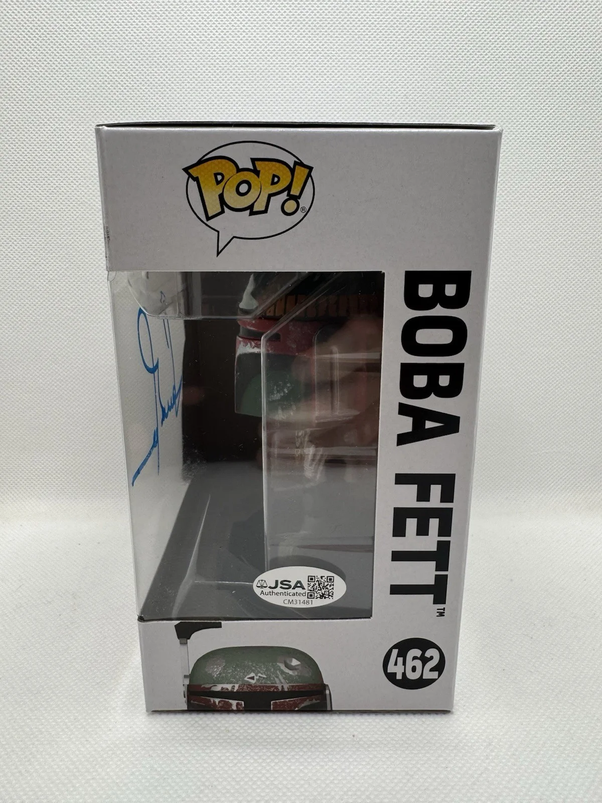 TEMUERA MORRISON SIGNED BOBA FETT FUNKO POP #462 STAR WARS THE MANDALORIAN JSA, image 3