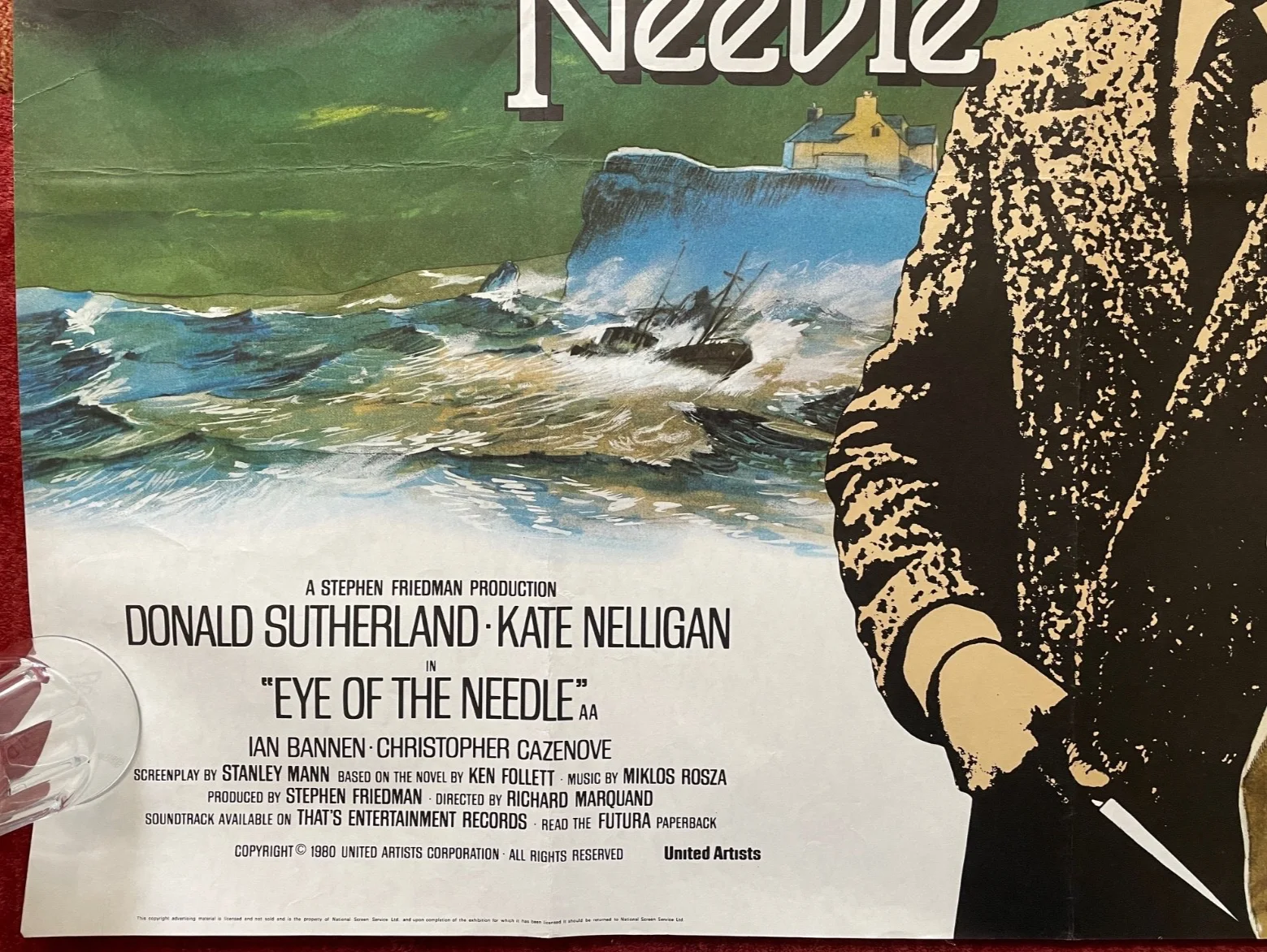 EYE OF THE NEEDLE (1981) Original UK Quad Movie Film Poster Kate Nelligan, изображение 4