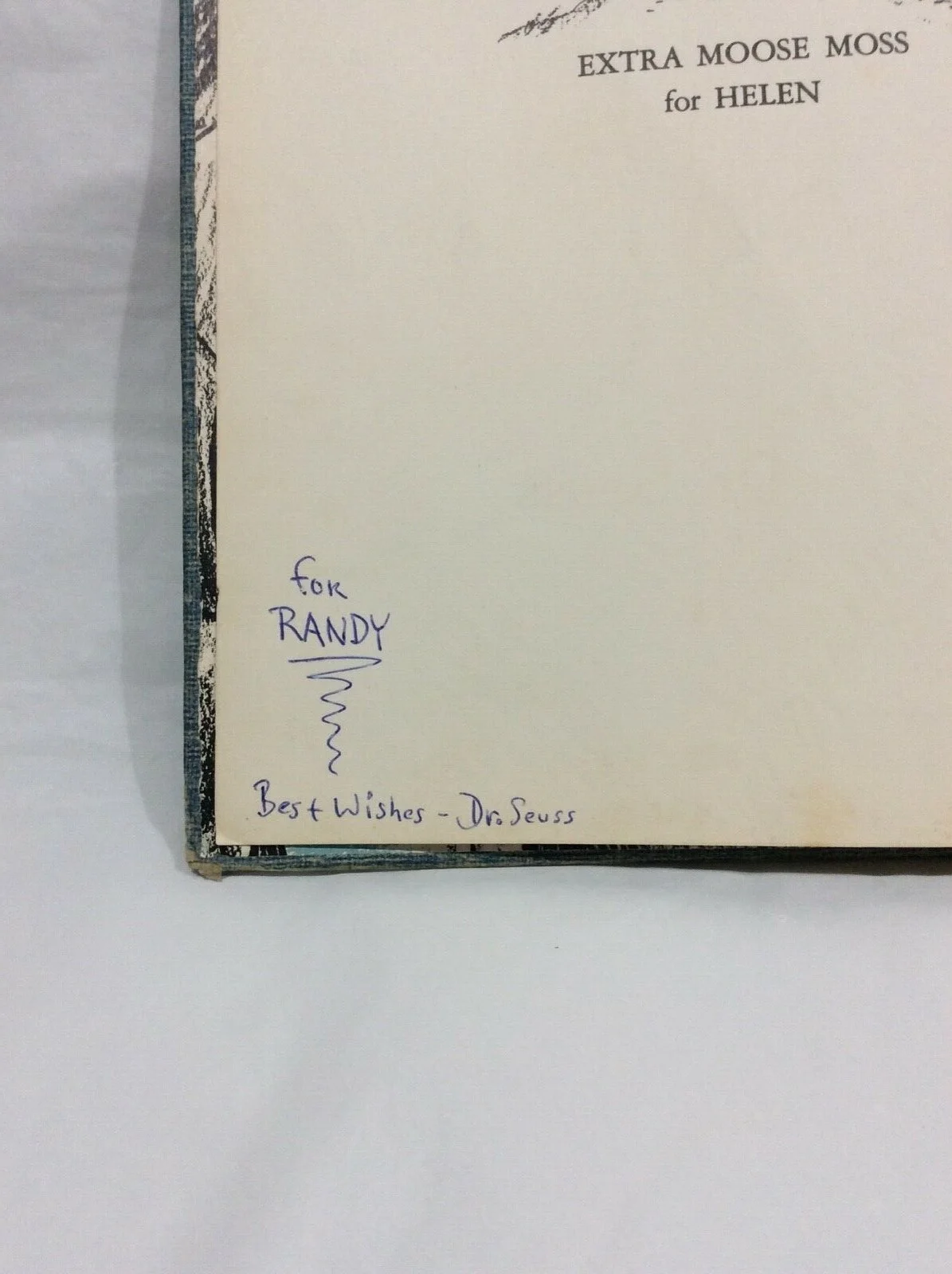 Dr Seuss — Dr Seuss Signed Thidwick the Big Hearted Moose with Full JSA Letter, image 2