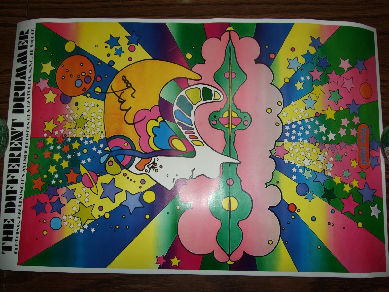 Peter Max — Peter Max Autographed Psychedelic Art 11X16 Poster of "THE DIFFERENT DRUMMER", изображение 5