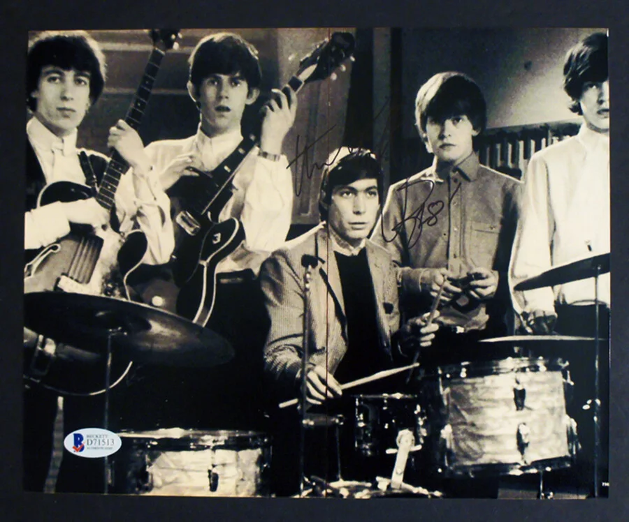 *Beckett Certified* CHARLIE WATTS SIGNED Rolling Stones 8x10 Photo, Very Young!!, image 4
