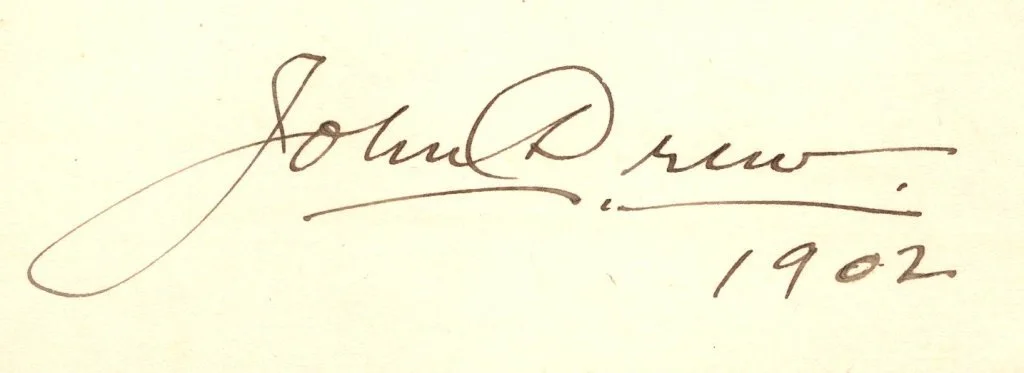 *MAY IRWIN JOHN DREW (BARRYMORE) 19TH EARLY 20TH CENTURY STARS 1902 AUTOGRAPHS*, image 3