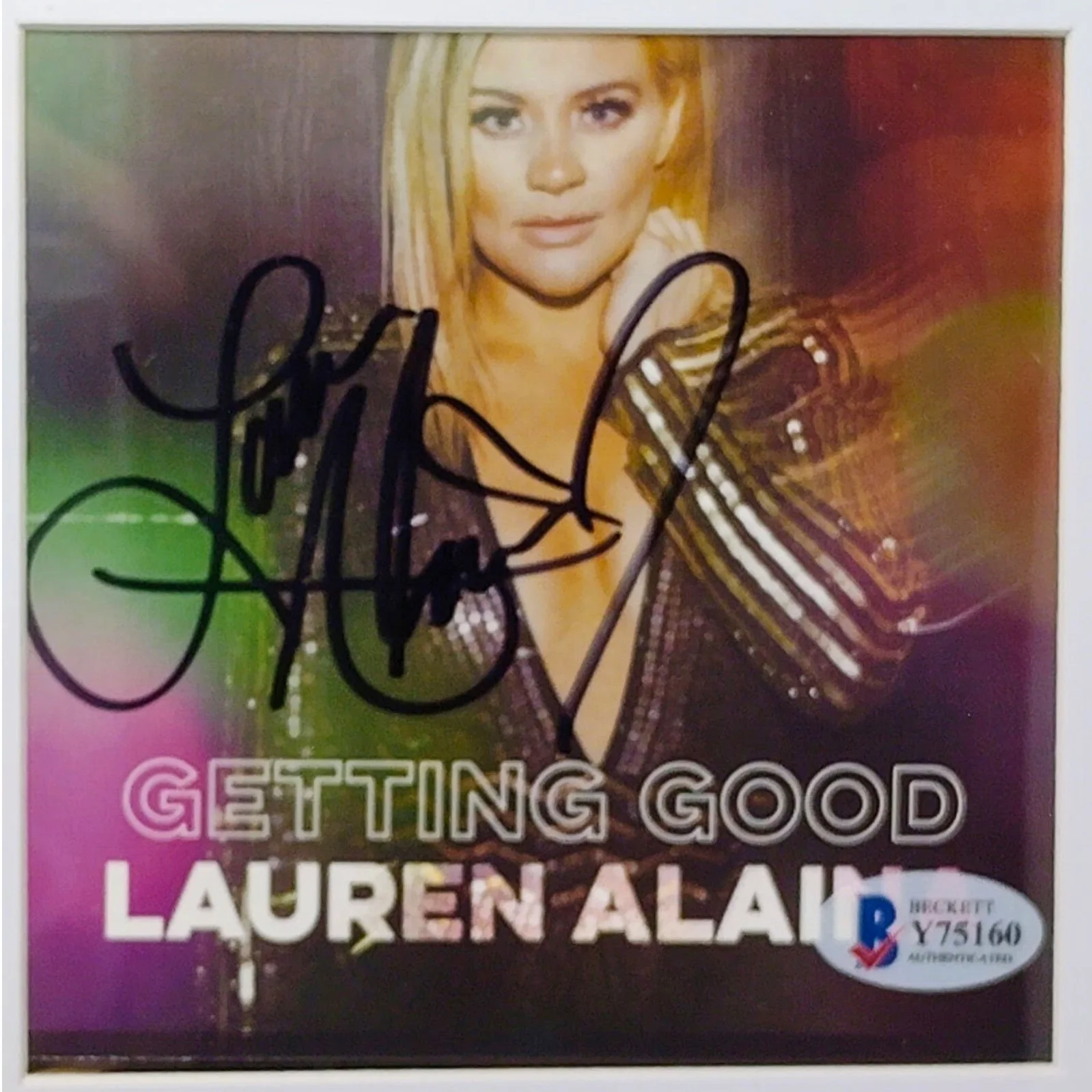 Lauren Alaina — Lauren Alaina Signed Getting Good CD Framed Beckett BAS COA Country Music Auto, image 2
