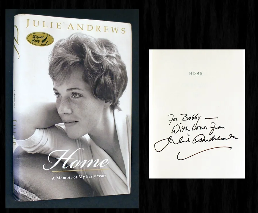 Julie Andrews — JULIE ANDREWS SIGNED Autobiography - Home: A Memoir - 1st/1st with JSA sticker!