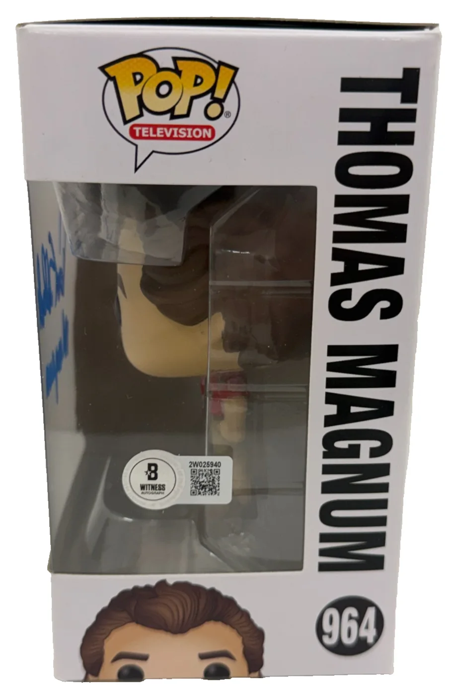 Tom Selleck — Tom Selleck Signed Thomas Magnum PI Funko Authentic Autograph Beckett Witness, image 2