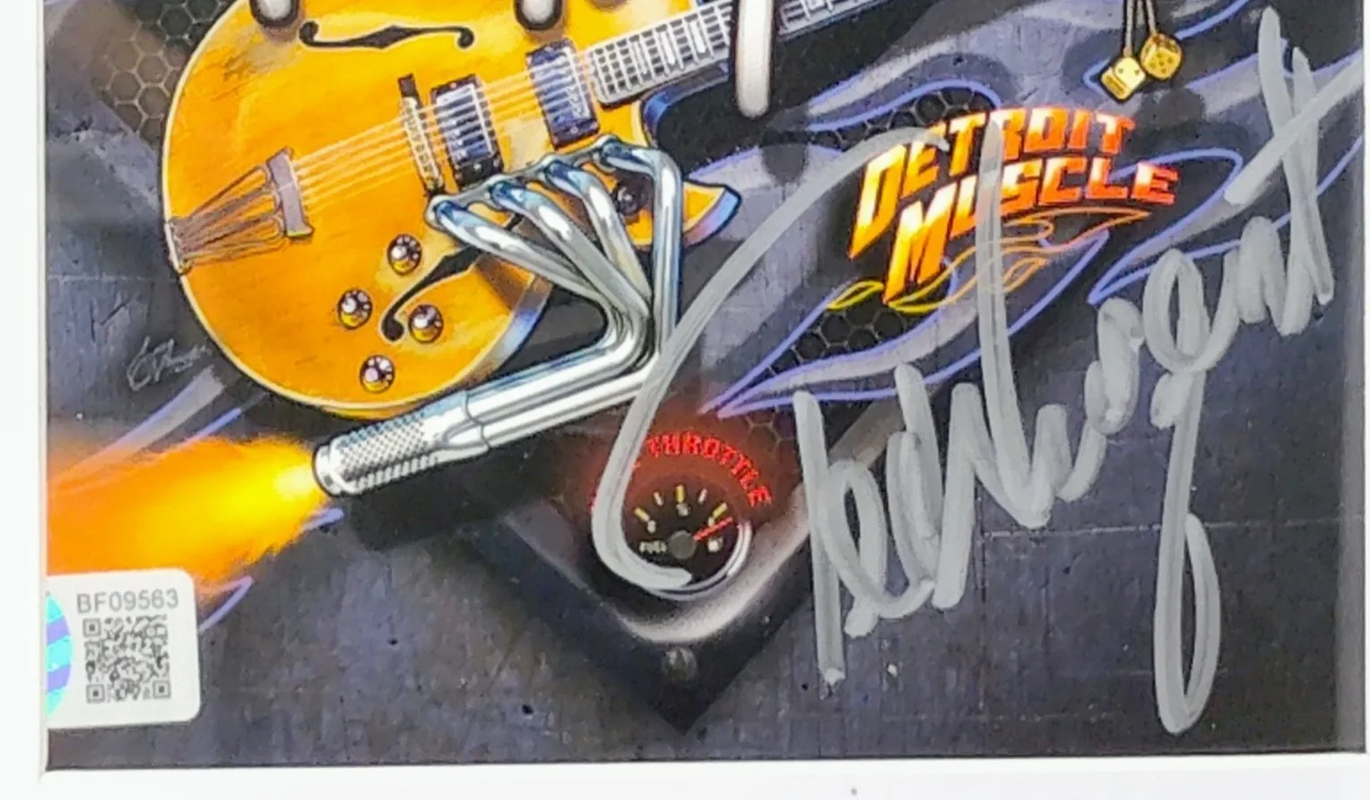 Ted Nugent — Ted Nugent Signed Detroit Muscle CD Framed Beckett BAS COA Rock Music Autograph, image 3