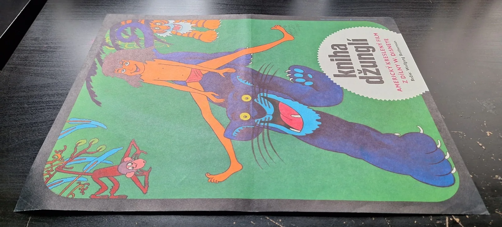 THE JUNGLE BOOK, KNIHA DZUNGLI, ORIGINAL A3 CZECH MOVIE POSTER VRATISLAV HLAVATY, изображение 2