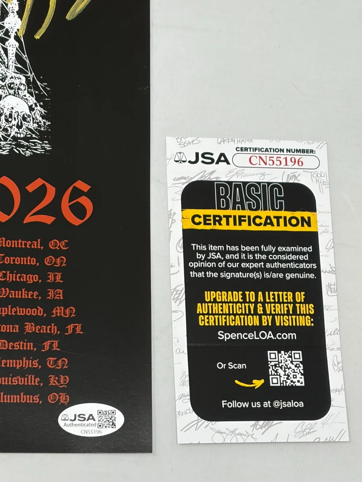 Whitechapel signed 2026 Tour Poster JSA COA, image 2