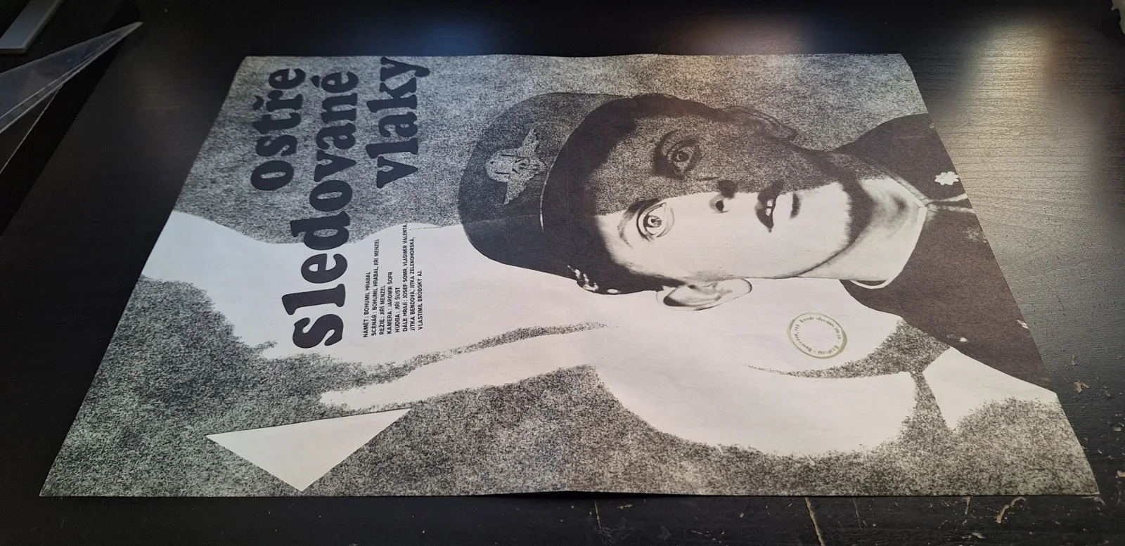 CLOSELY WATCHED TRAINS, B. HRABAL, ORIGINAL A3 CZECH MOVIE POSTER, F. ZALESAK, изображение 3