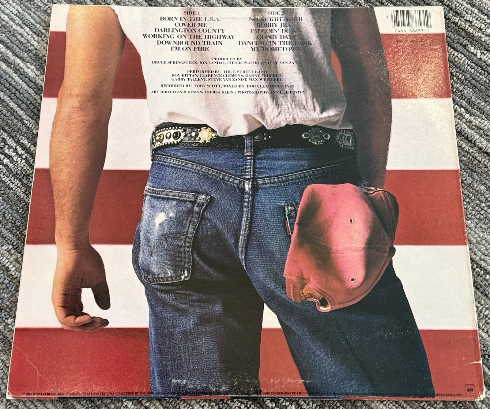 Bruce Springsteen Signed Auto Born In The USA Album Vinyl PSA/DNA Guitar Sketch, изображение 3