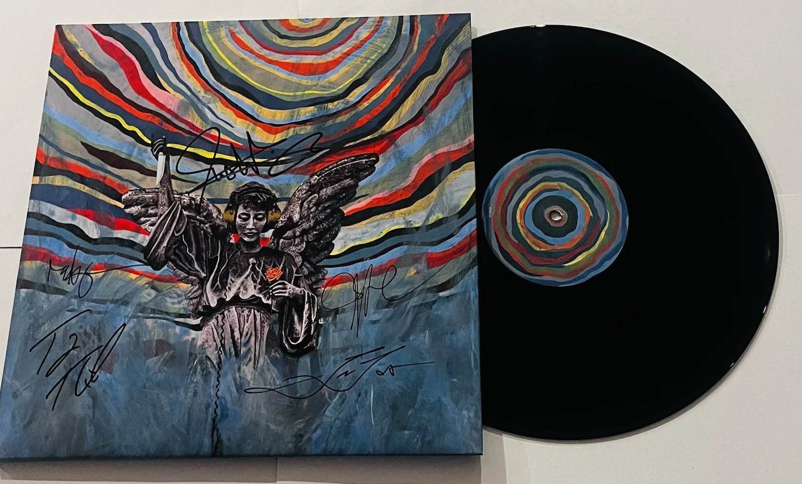 MOTION CITY SOUNDTRACK SIGNED SAME OLD WASTED WORLD LP VINYL RECORD ALBUM JSA, изображение 2