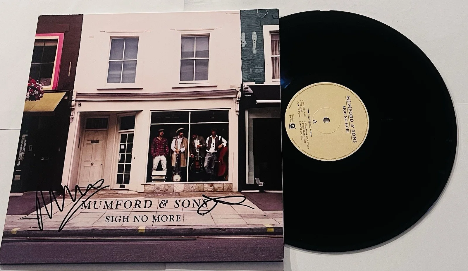 MUMFORD & SONS SIGNED SIGH NO MORE LP VINYL RECORD ALBUM MARCUS TED JSA COA, изображение 2