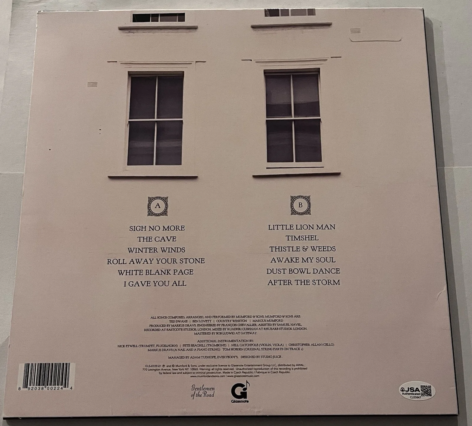 MUMFORD & SONS SIGNED SIGH NO MORE LP VINYL RECORD ALBUM MARCUS TED JSA COA, изображение 4