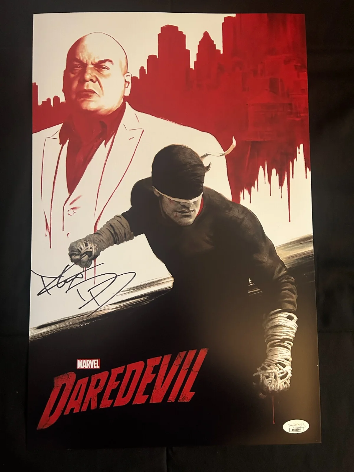 Charlie Cox — Charlie Cox signed 11x17 Daredevil photo W/ JSA COA