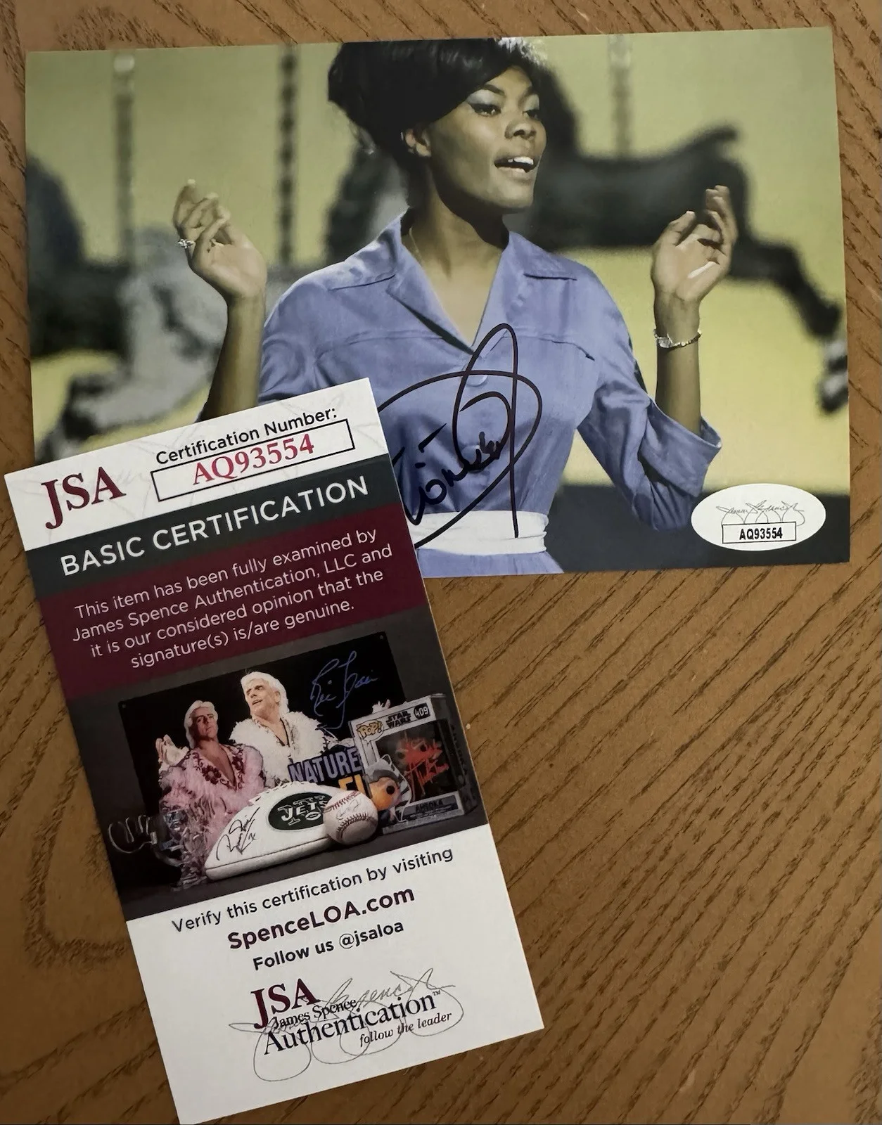 Dionne Warwick Signed 4x6 Photo, Musician Singer JSA COA Whitney Houston ￼, image 2