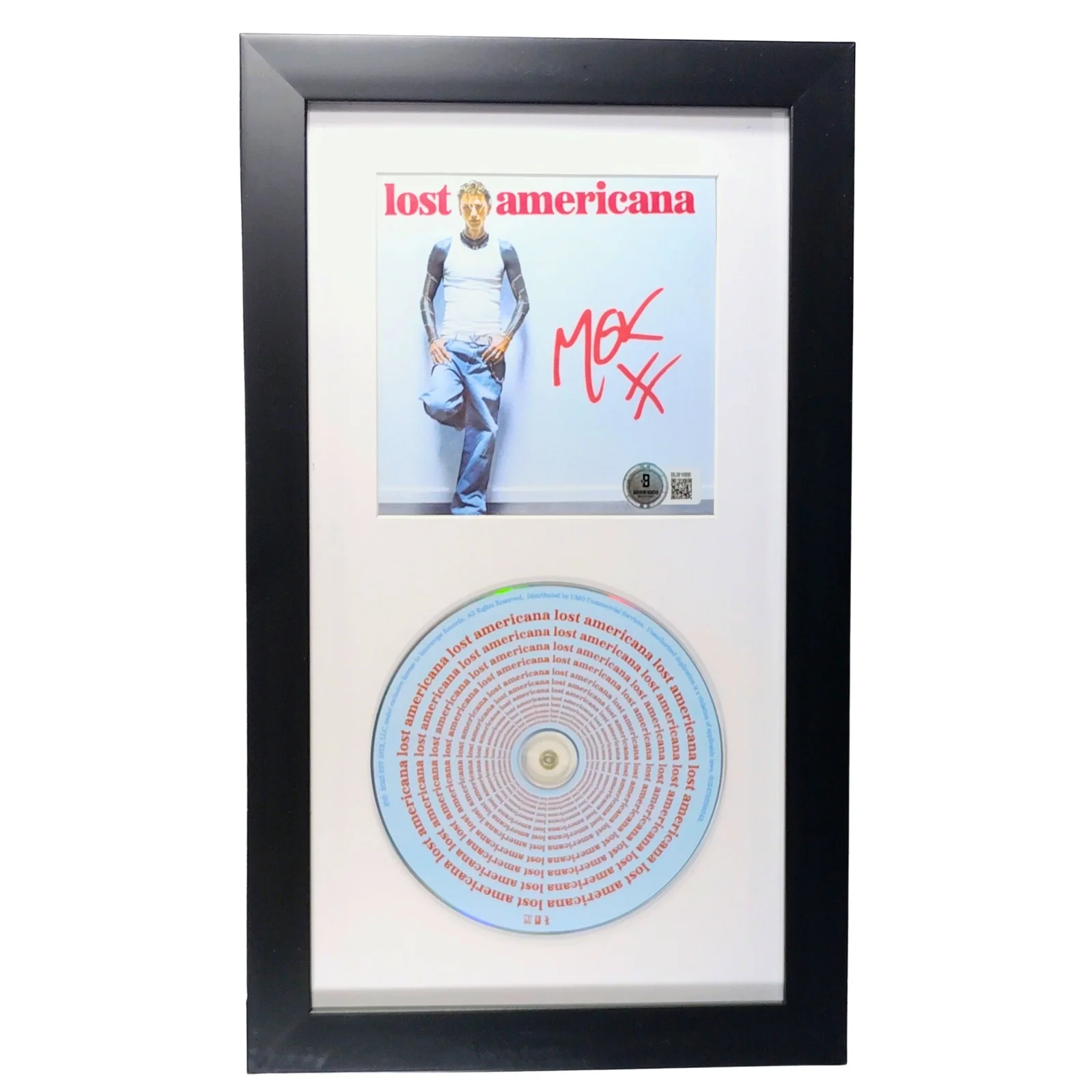 Machine Gun Kelly — Machine Gun Kelly MGK Signed Lost Americana CD Framed Beckett BAS COA Autograph