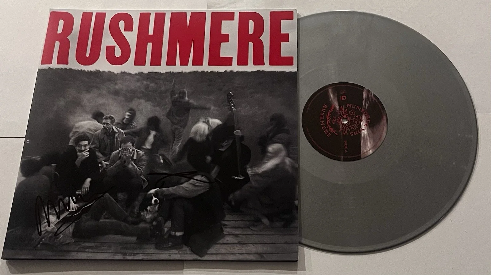 MUMFORD & SONS SIGNED RUSHMERE LP VINYL RECORD ALBUM MARCUS TED DWANE JSA COA, image 2