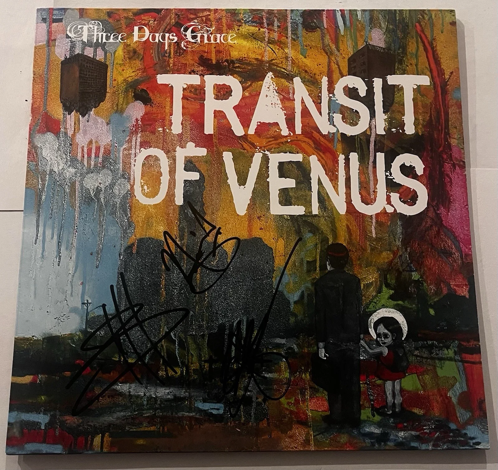 THREE DAYS GRACE SIGNED TRANSIT OF VENUS LP VINYL RECORD ALBUM JSA COA, изображение 3