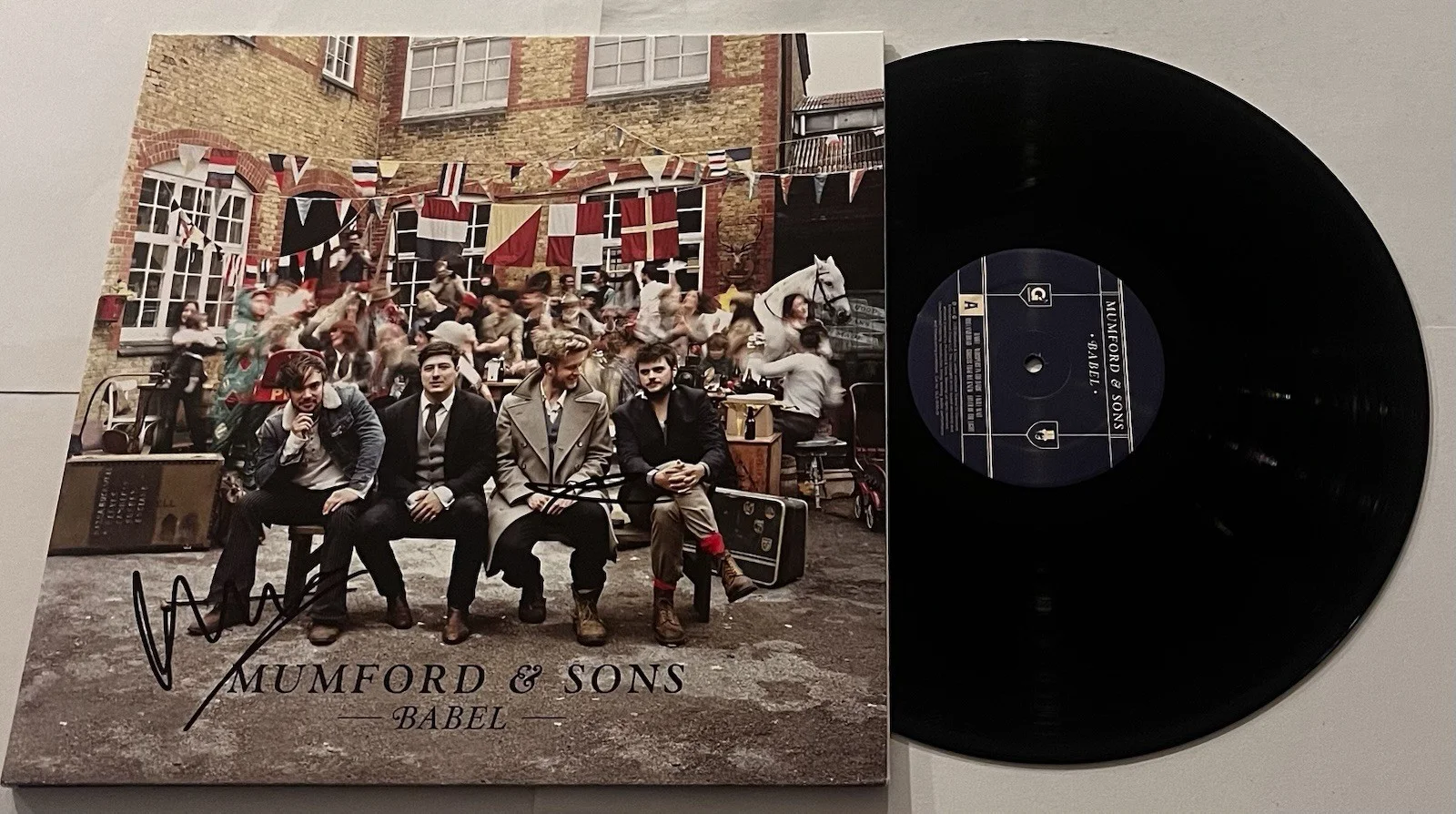 MUMFORD & SONS SIGNED BABEL LP VINYL RECORD ALBUM MARCUS TED DWANE JSA COA, изображение 2