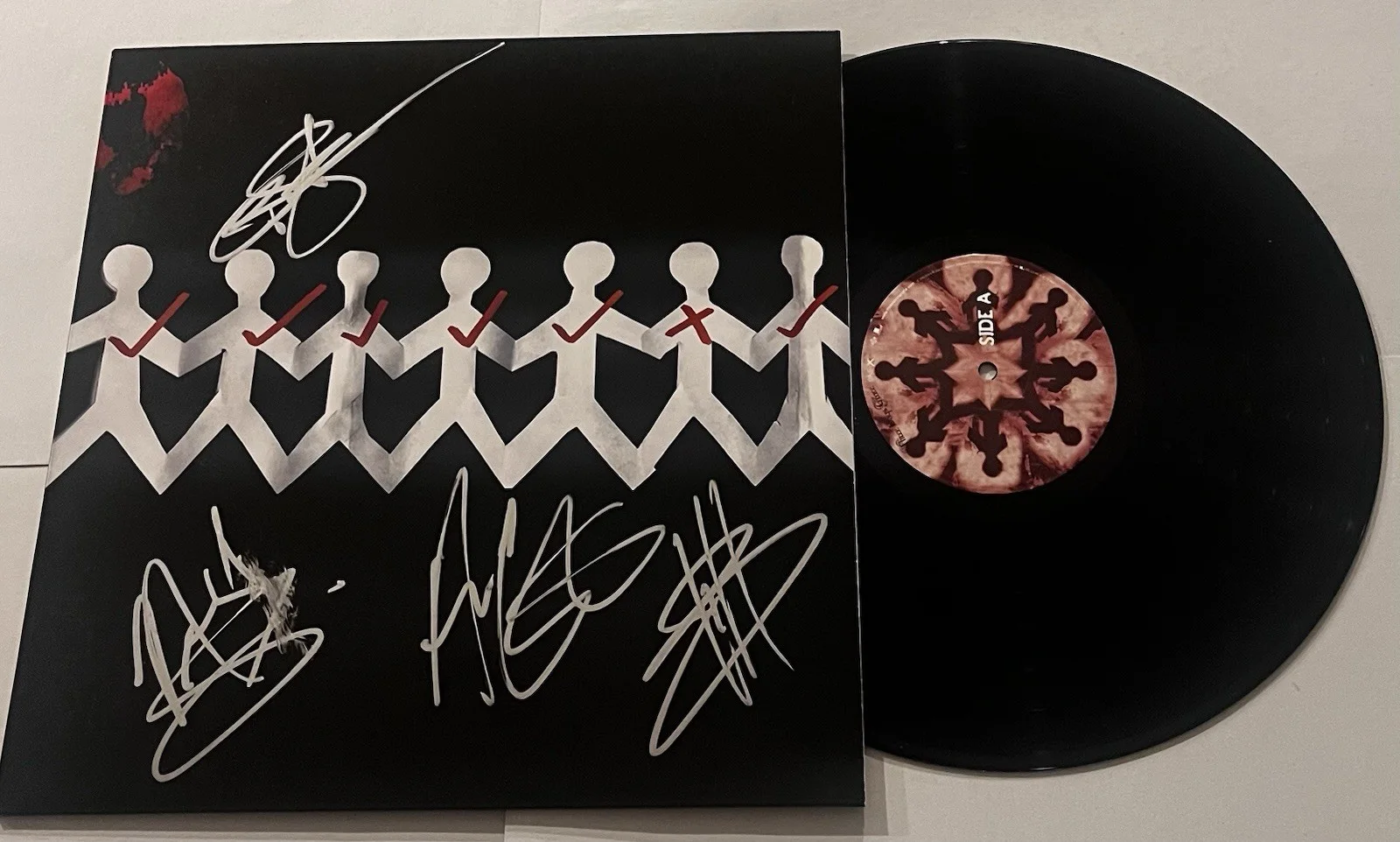 THREE DAYS GRACE SIGNED ONE X LP VINYL RECORD ALBUM ADAM GONTIER +3 JSA COA, изображение 2