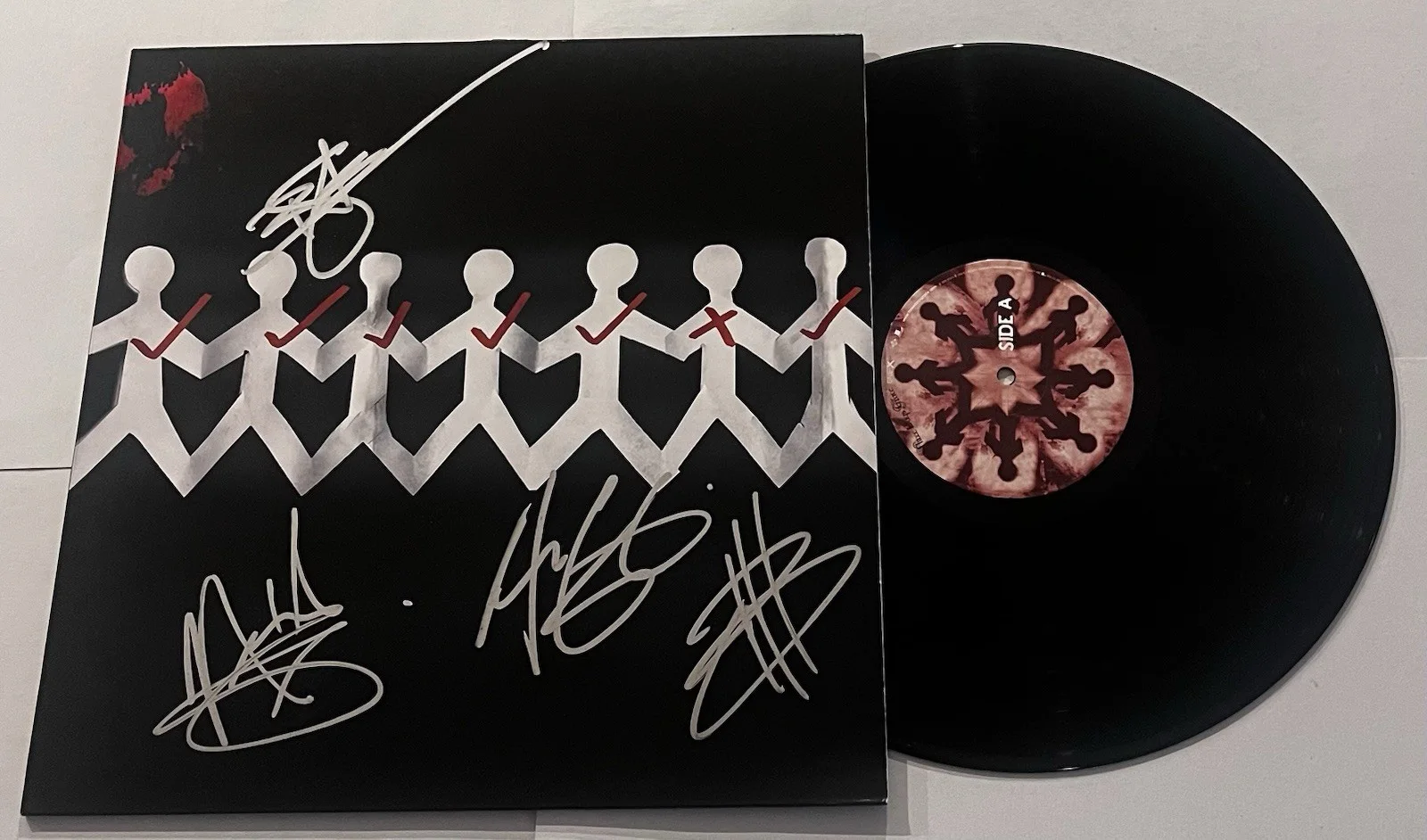 THREE DAYS GRACE SIGNED ONE X LP VINYL RECORD ALBUM ADAM GONTIER +3 JSA COA, изображение 2