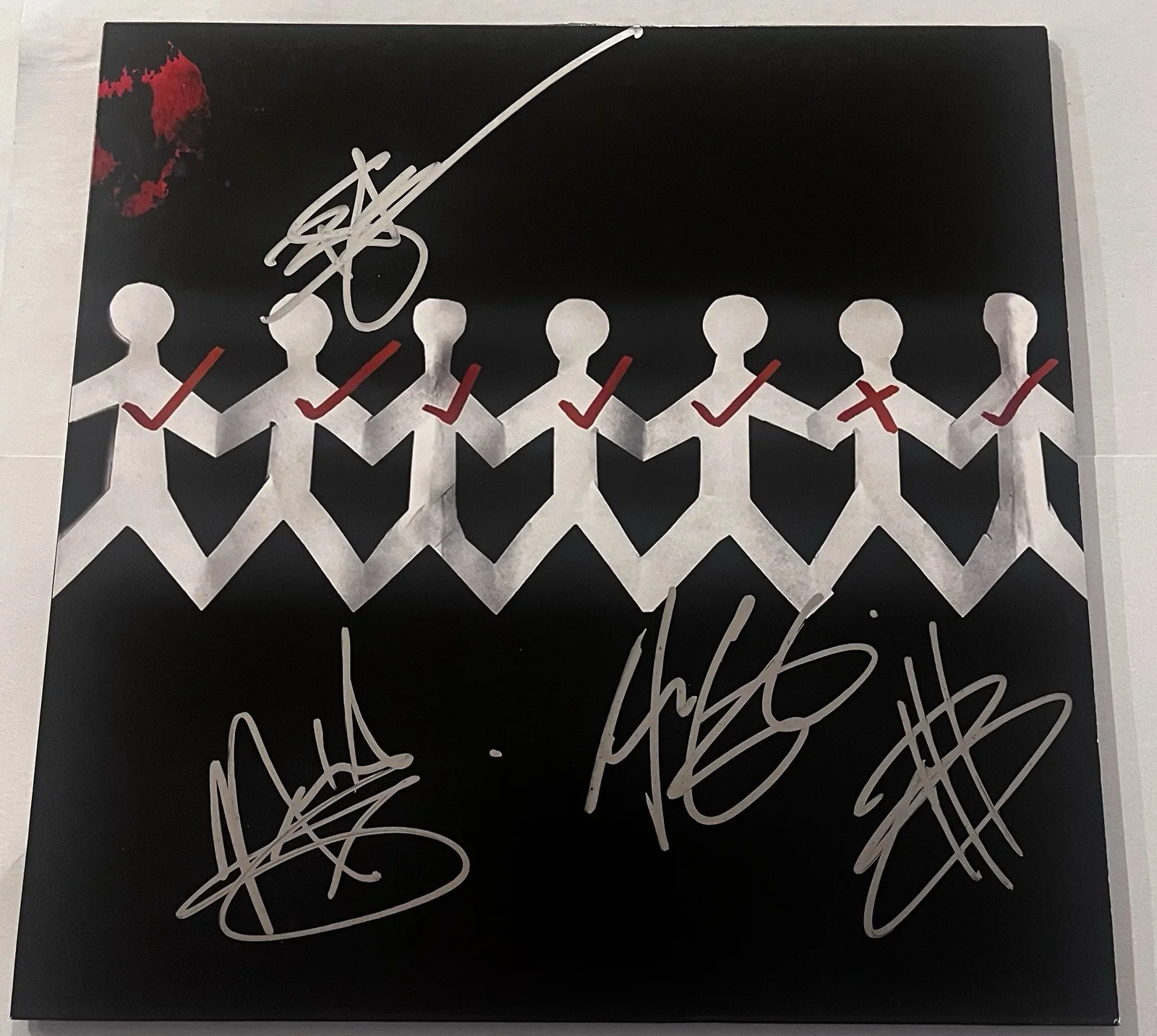 THREE DAYS GRACE SIGNED ONE X LP VINYL RECORD ALBUM ADAM GONTIER +3 JSA COA, изображение 3