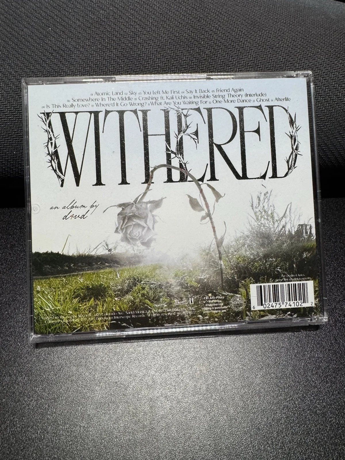 D4VD Signed Withered CD Autographed Insert/Cover, image 2