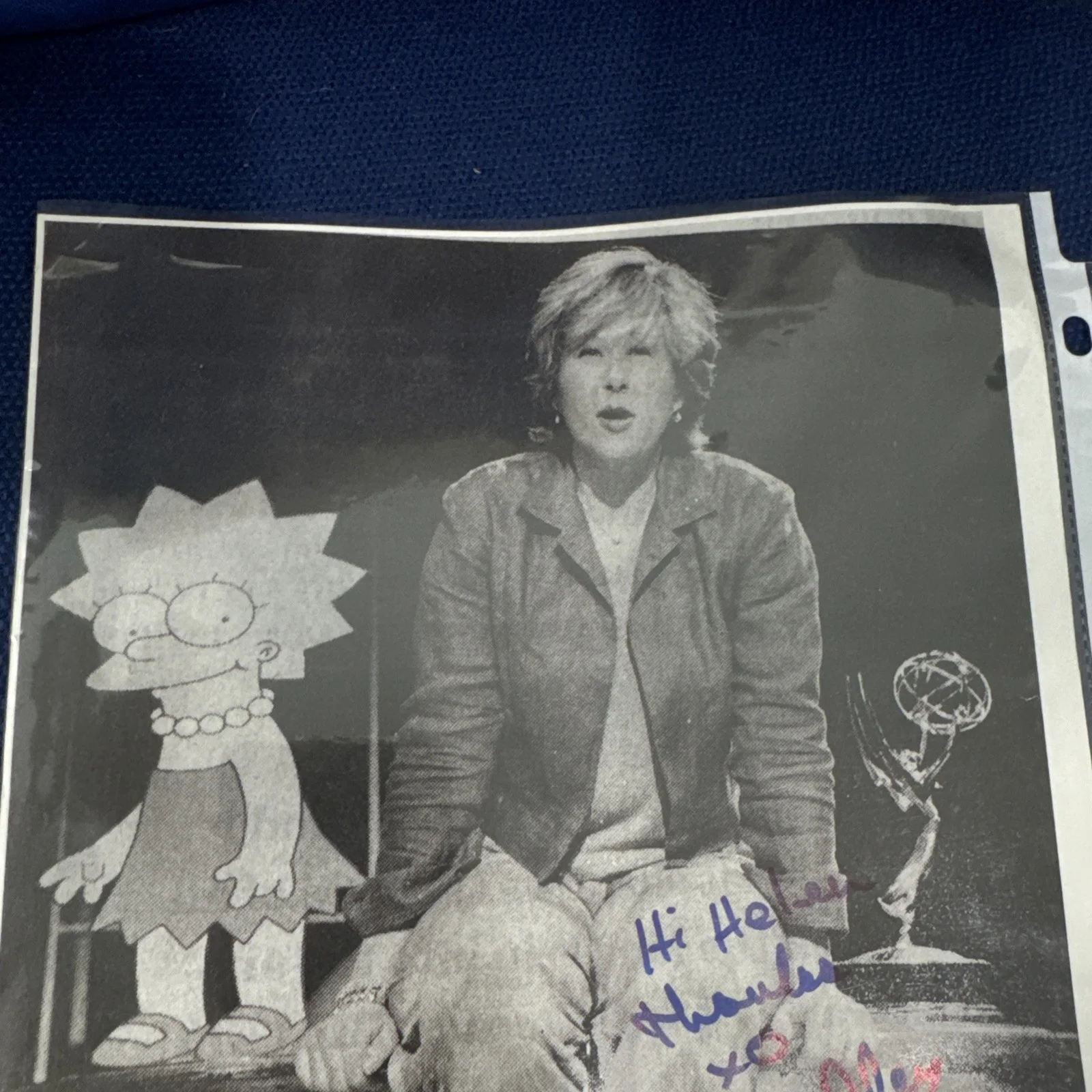 YEARDLEY SMITH Authentic Hand Signed LISA Simpson The Simpsons Auto Photo, image 2