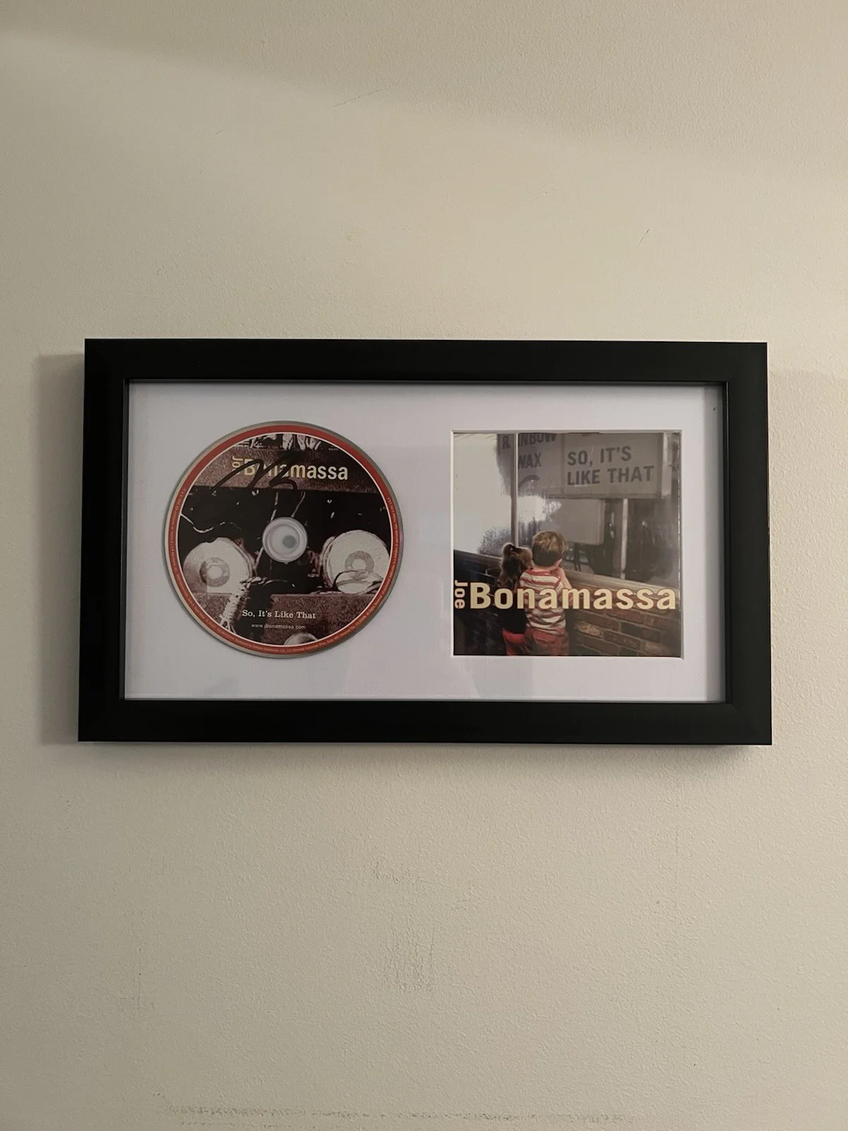 Joe Bonamassa Autographed CD Framed Proof So It's Like That, image 2